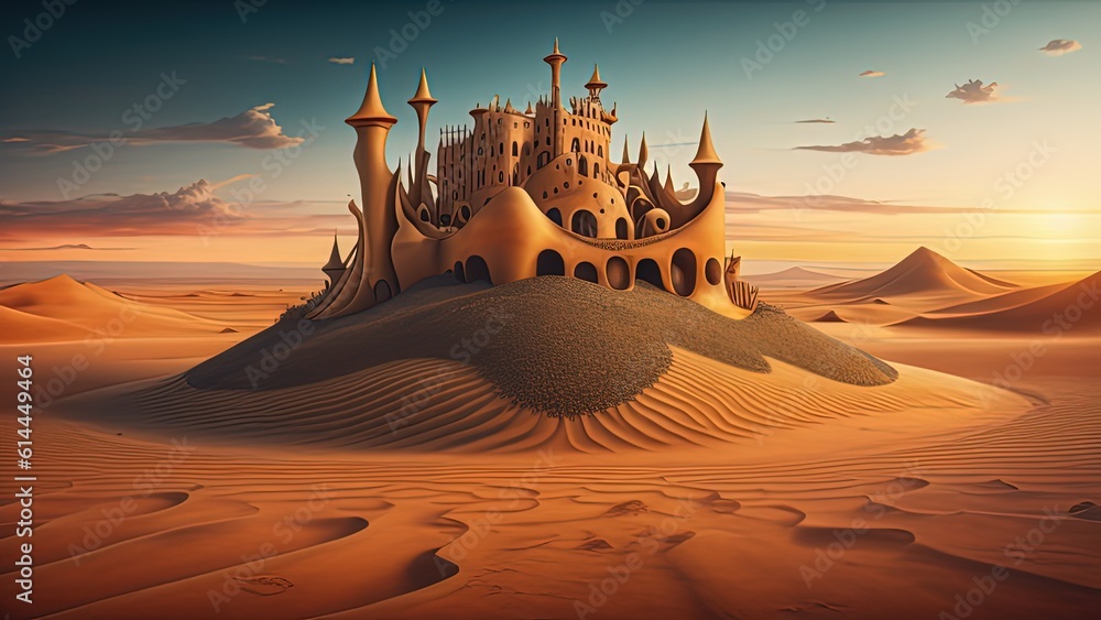 Castello surreale nel deserto