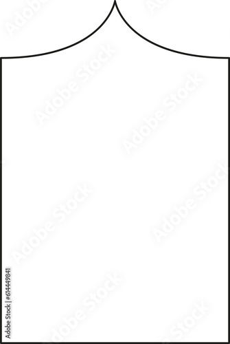 Boho frame arch png illustration modern minimalistic retro aesthetic linear arc portal logo bohemian design element mystical geometric abstract border