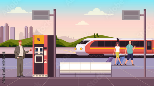 Train station subway railway concept. Vector design graphic illustration  © PrettyVectors
