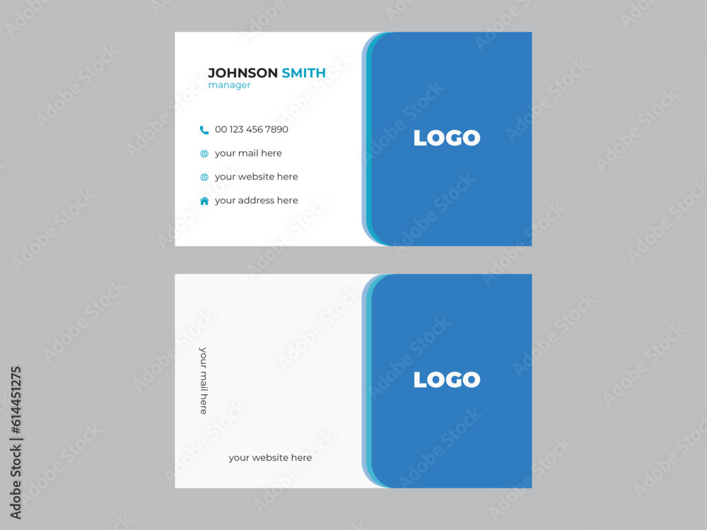 Creative and modern business card template. Double-sided business card. Portrait and landscape orientation. Horizontal and vertical layout. Creative and modern business card template. Double-sided business card. Portrait and landscape orientation. Horizontal and vertical layout.