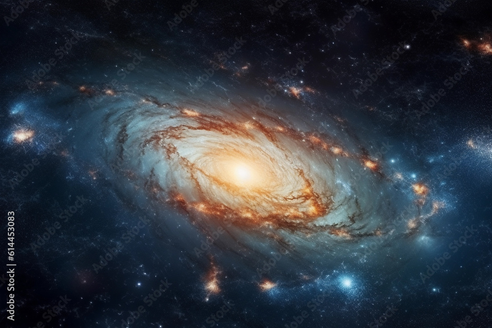 Massive galaxy. Elements of this image furnished by NASA. Generative AI