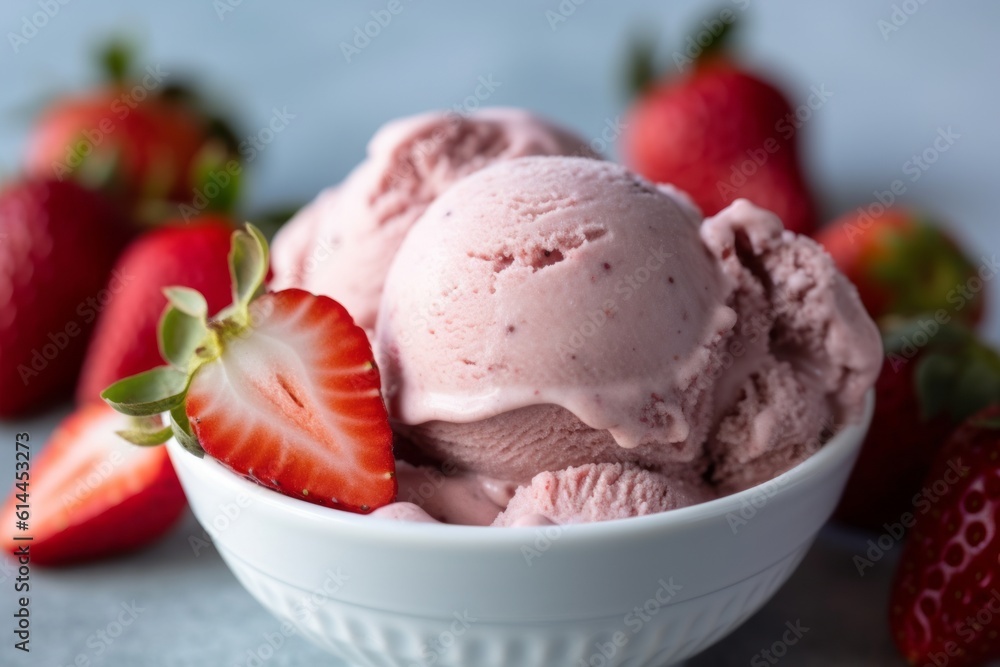 Strawberry ice cream Strawberry ice cream