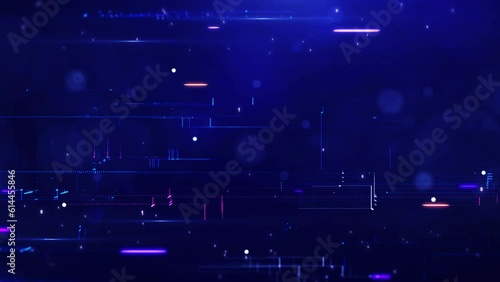 Digital information technology concept. Cybersecurity and protection system from online crime threats. Data Analytics or Data Science. Binary code on dark blue background.	