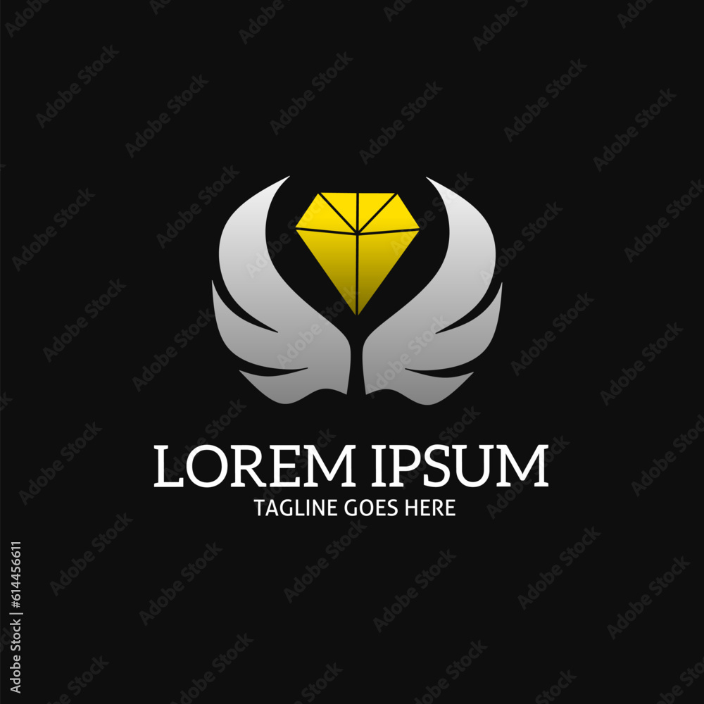 Fototapeta premium Illustration vector graphic of template logo diamond wings elegant 