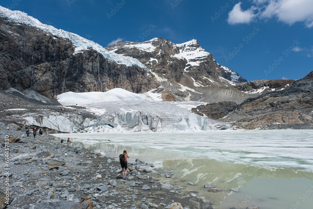 The Fellaria Glacier and its lake