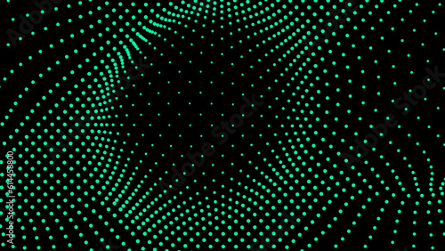 Dome-shaped protrusion part seine by stretching mesh for the illusion three-dimensional deformation of the surface. Screen media video trippy. Mesh LCD display. Scale size different hole space. © codexserafinius