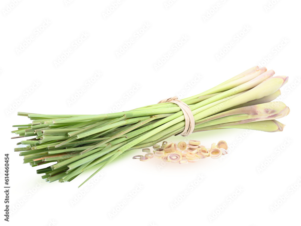 Fresh lemongrass in cooking concept and herbal food. on transparent.. Fresh lemongrass in cooking concept and herbal food. on transparent..