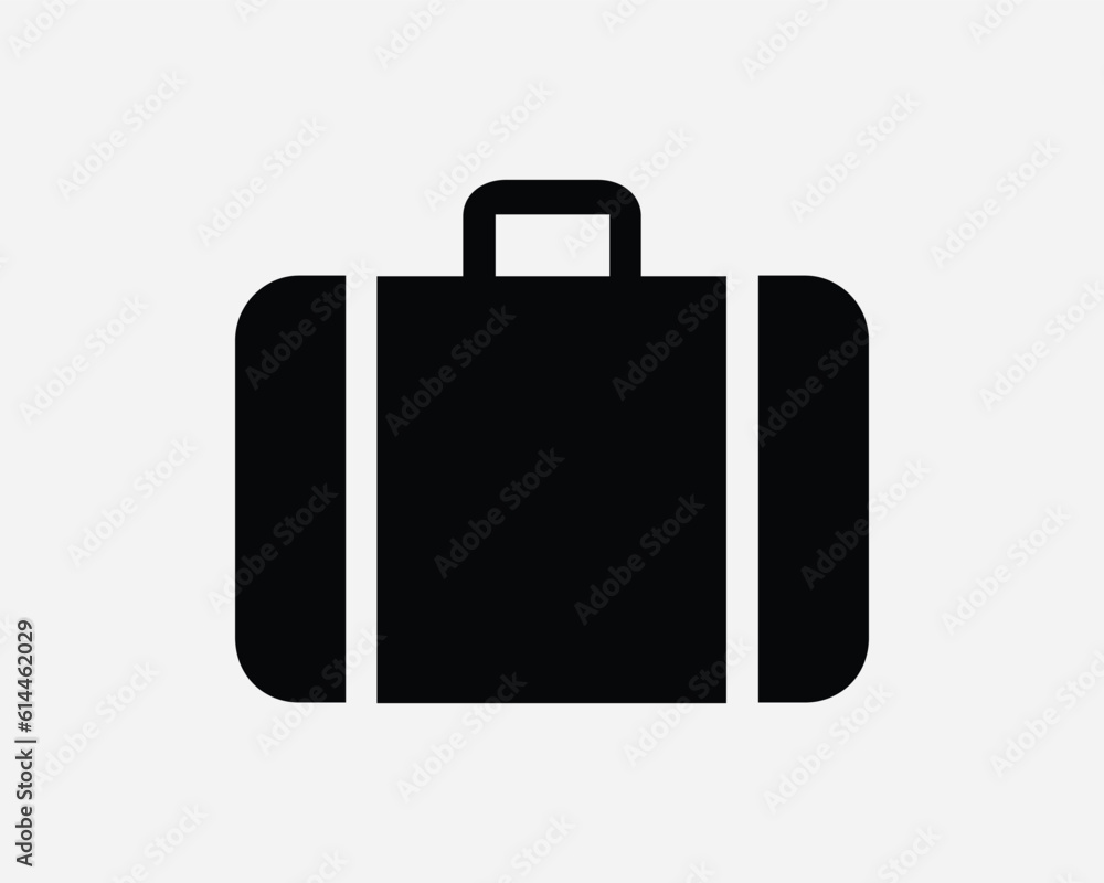 Briefcase Bag Icon. Suitcase Luggage Baggage Suit Brief Case Travel Work Business. Black White Sign Symbol Illustration Artwork Clipart EPS Vector Briefcase Bag Icon. Suitcase Luggage Baggage Suit Brief Case Travel Work Business. Black White Sign Symbol Illustration Artwork Clipart EPS Vector