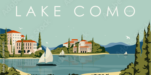 Lake Como Italy landscape website background banner.