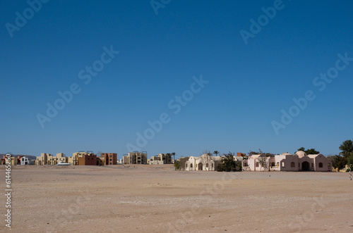 Beautiful landscape in El Gouna Festival Plaza in El Gouna, Red Sea, Egypt, Africa