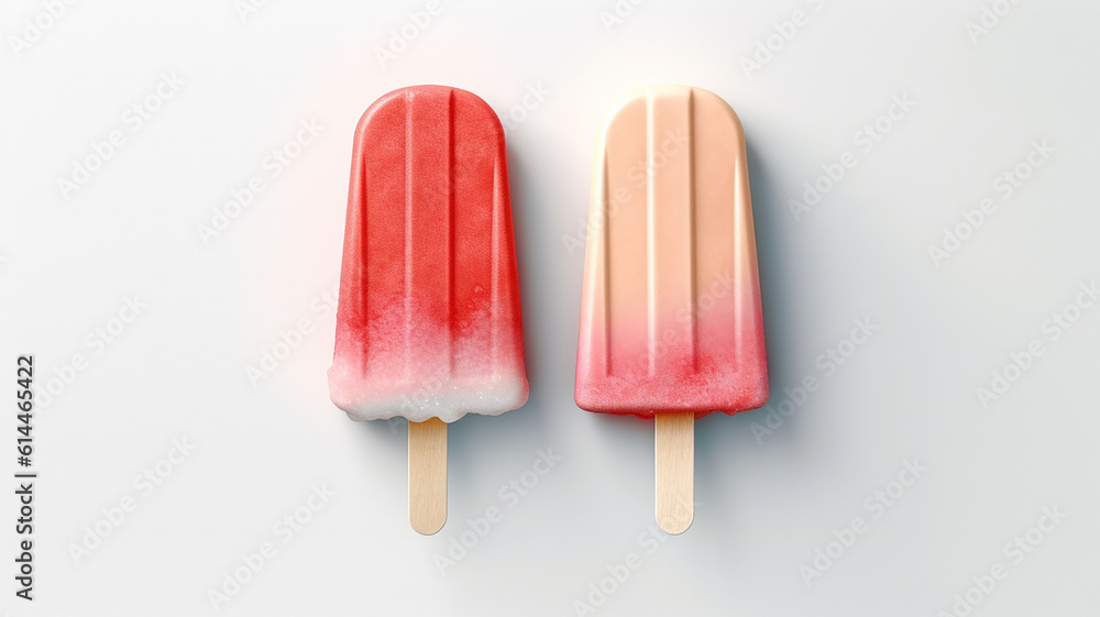 strawberry ice cream frozen popsicle isolated on white strawberry ice cream frozen popsicle isolated on white