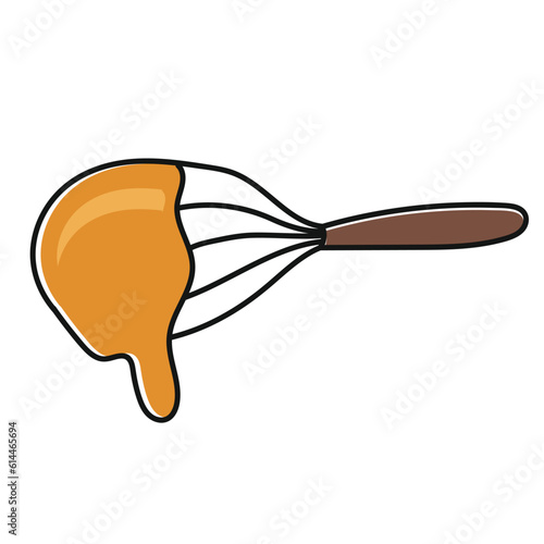manual egg beater hand drawn vector illustration