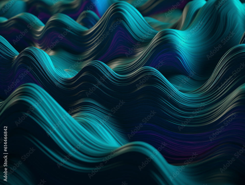 Obraz premium Wavy 3D pattern colorfuld esign made with Generative AI