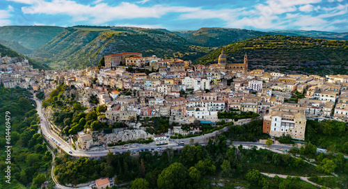 Aerial view of Ragusa in Val di Noto, southern Sicily, Italy photo