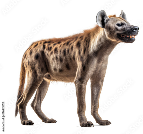 Tela hyena isolated on the transparent background PNG. AI generative.