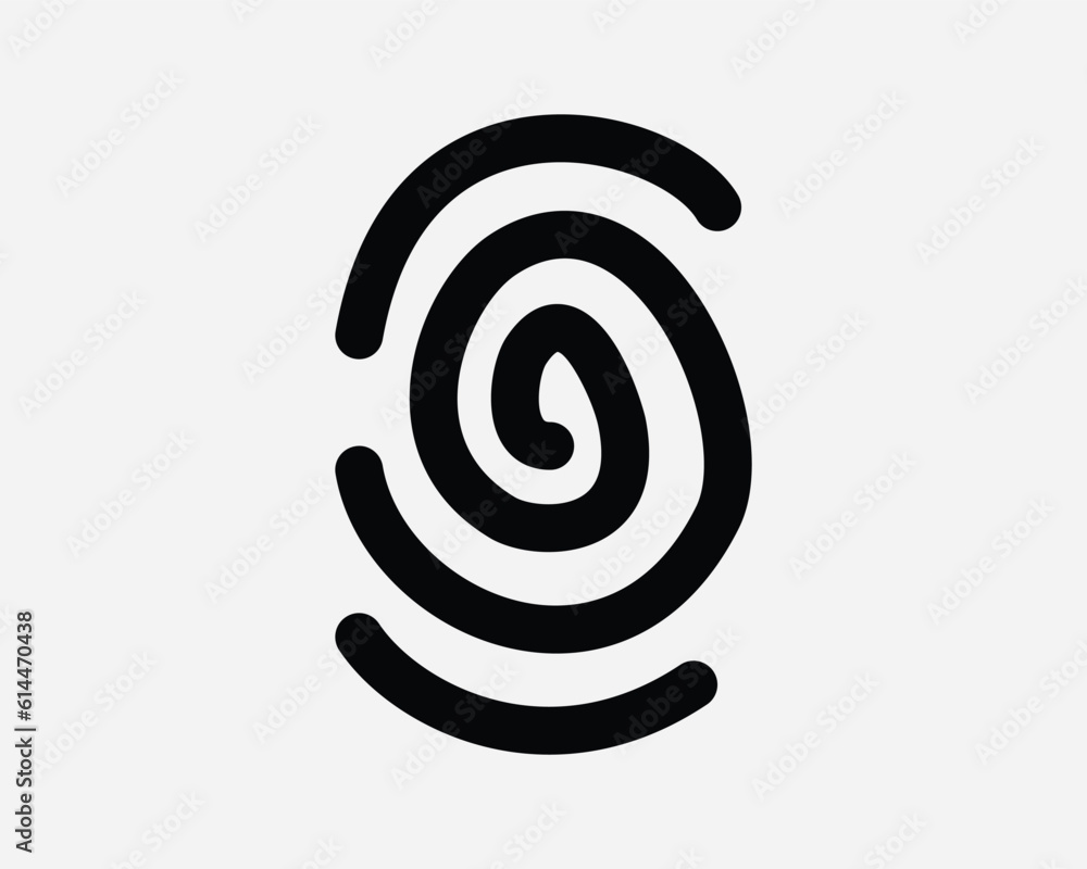 Fingerprint Icon. Identity Biometric Security Password ID Secure Access Scan. Black White Sign Symbol Illustration Artwork Graphic Clipart EPS Vector Fingerprint Icon. Identity Biometric Security Password ID Secure Access Scan. Black White Sign Symbol Illustration Artwork Graphic Clipart EPS Vector