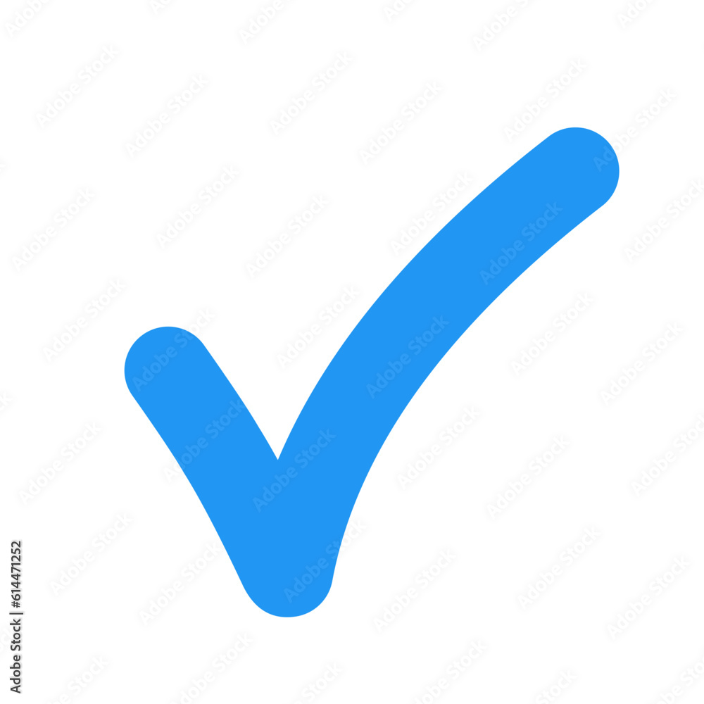 Blue check sign Blue check sign