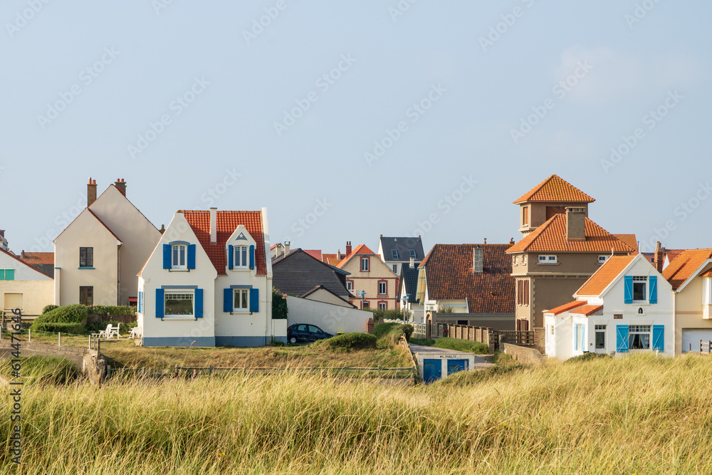 Le village d'Audresselles depuis les dunes Le village d'Audresselles depuis les dunes