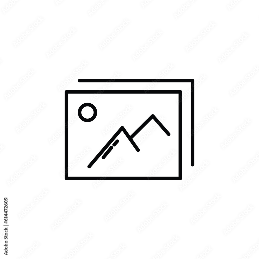 Line Gallery icon isolated on white background. Outline symbol for website design, mobile application, ui. Gallery pictogram. Vector illustration, editorial stroke. Eps10 Line Gallery icon isolated on white background. Outline symbol for website design, mobile application, ui. Gallery pictogram. Vector illustration, editorial stroke. Eps10