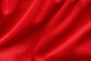 Red sports clothing fabric football shirt jersey texture background
