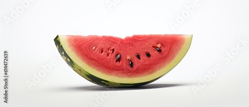 Professional and Commercial Shot of a Watermelon in a White Background Studio, the Details are Insane. Generative AI.