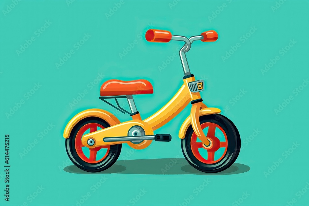 Tricycle Illustration. Transportation illustration. Generative AI
