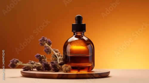 bottle of aromatic Oil Generative Ai