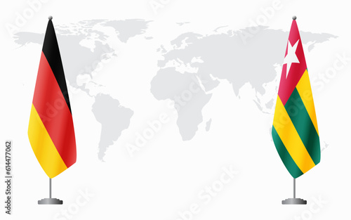 Germany and Togo flags for official meeting