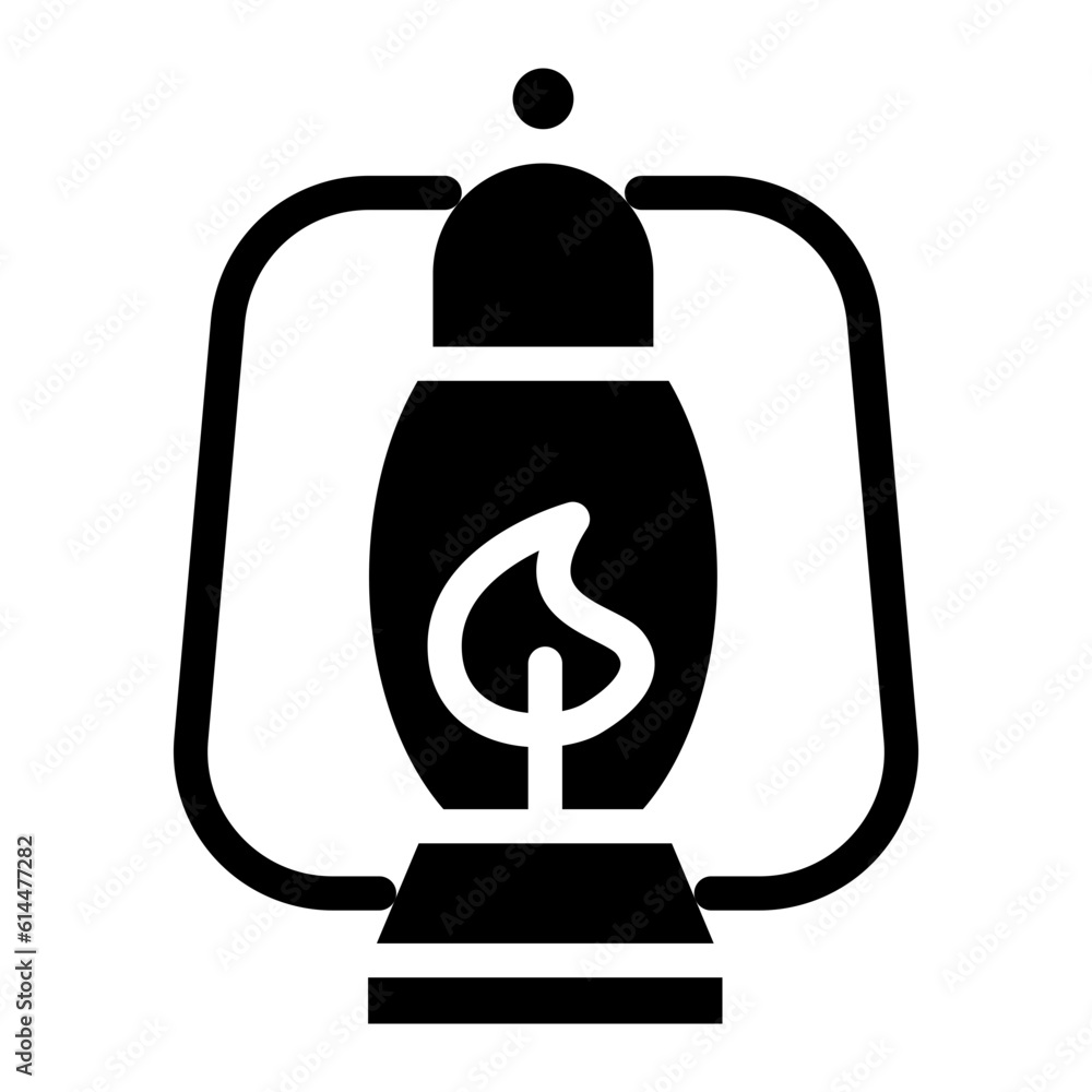 Obraz premium Lamp Glyph Icon Style 