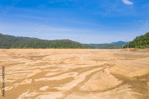 Valley of dry Lokvarsko lake in Gorski kotar  Croatia