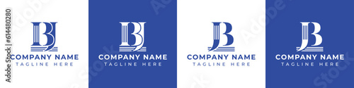 Letter BJ and JB Pillar logo, suitable for any business with JB or BJ related to Pillar.