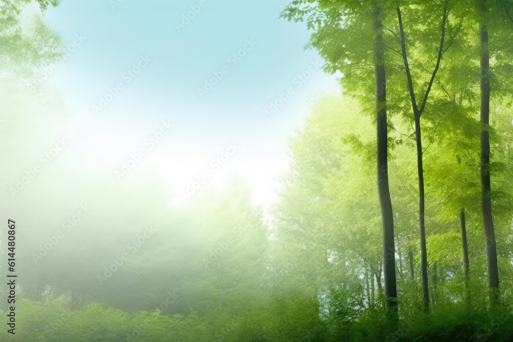 Obraz premium Enchanted Woods: A Serene Retreat. Generative AI