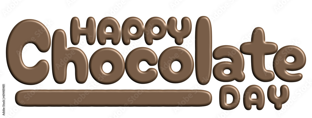 3D Happy Chocolate Day Typography 3D Happy Chocolate Day Typography