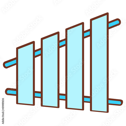 glockenspiel music instrument. xylophone percussion icon