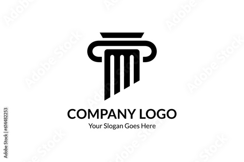 pillar logo design in simple style