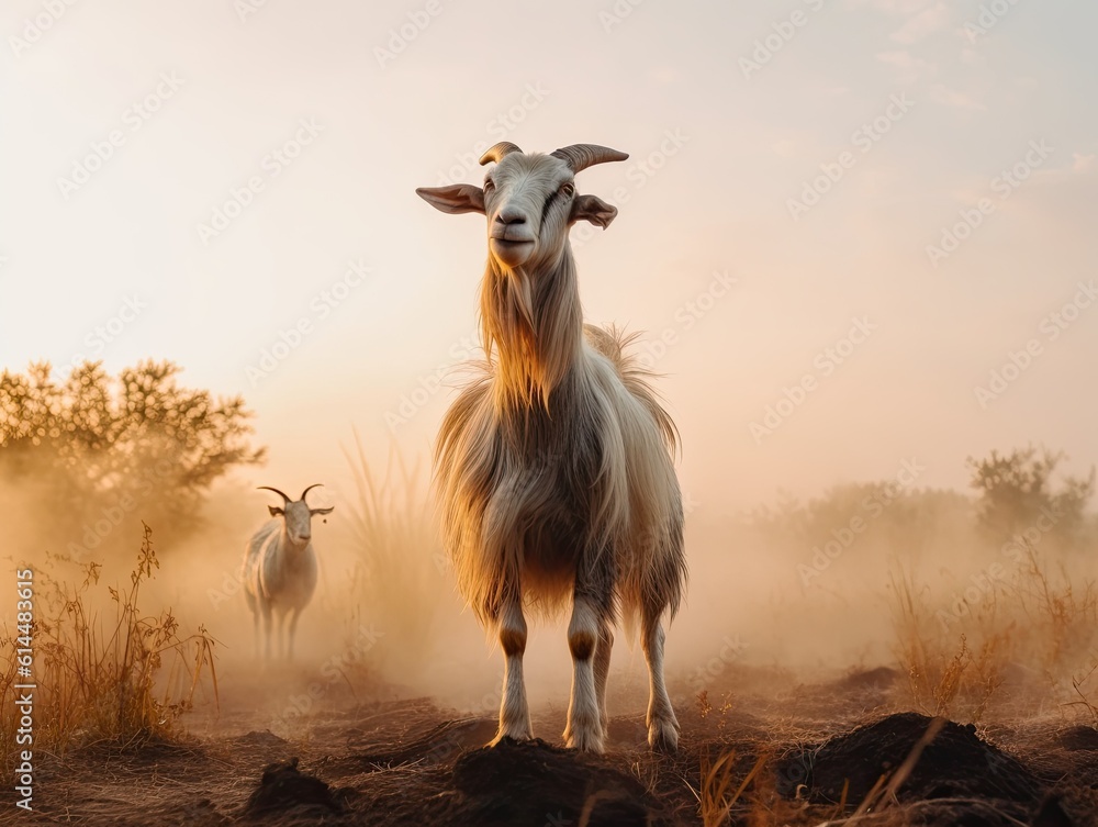 Standing Savanna Goat at Victoria Falls