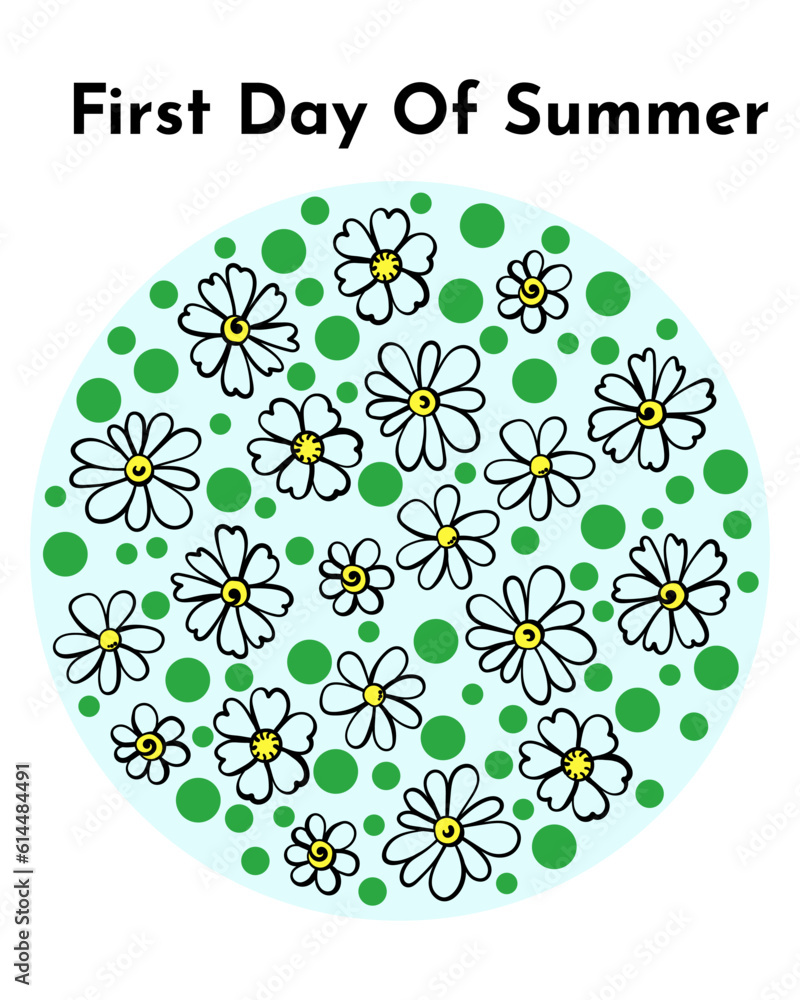 idea for a vertical poster, banner, flyer for First Day Of Summer