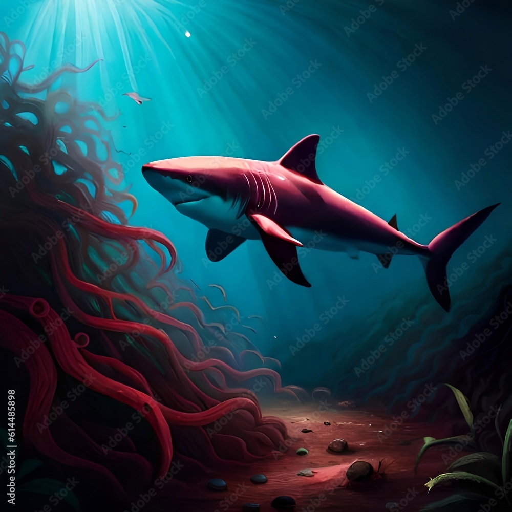 Fototapeta premium shark in the ocean