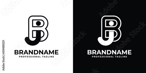 Letter BJ or JB Monogram Logo, suitable for any business with BJ or JB initials.