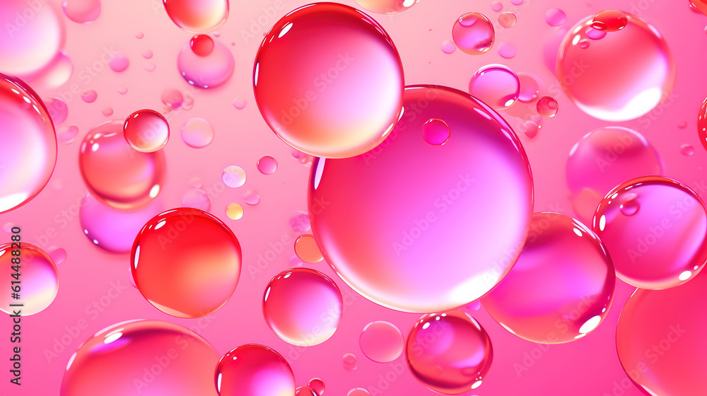 abstract pastel pink blue background with iridescent magical air bubbles. Generative Ai abstract pastel pink blue background with iridescent magical air bubbles. Generative Ai
