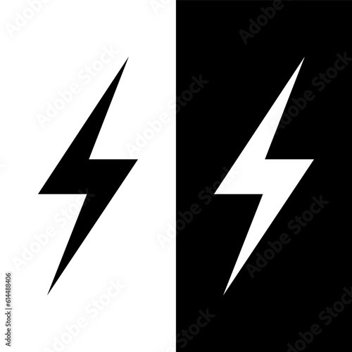 black and white lightning bolt icon