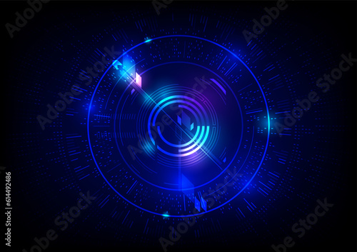 Abstract circuit technology background with digital data connection system and computer electronic design. Vector design.
