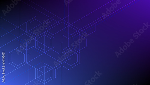 Abstract background consisting of set of hexagonal cells. Modern innovation communication technology business background. Background illustration vector.