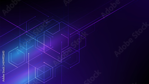 Abstract background consisting of set of hexagonal cells. Modern innovation communication technology business background. Background illustration vector.