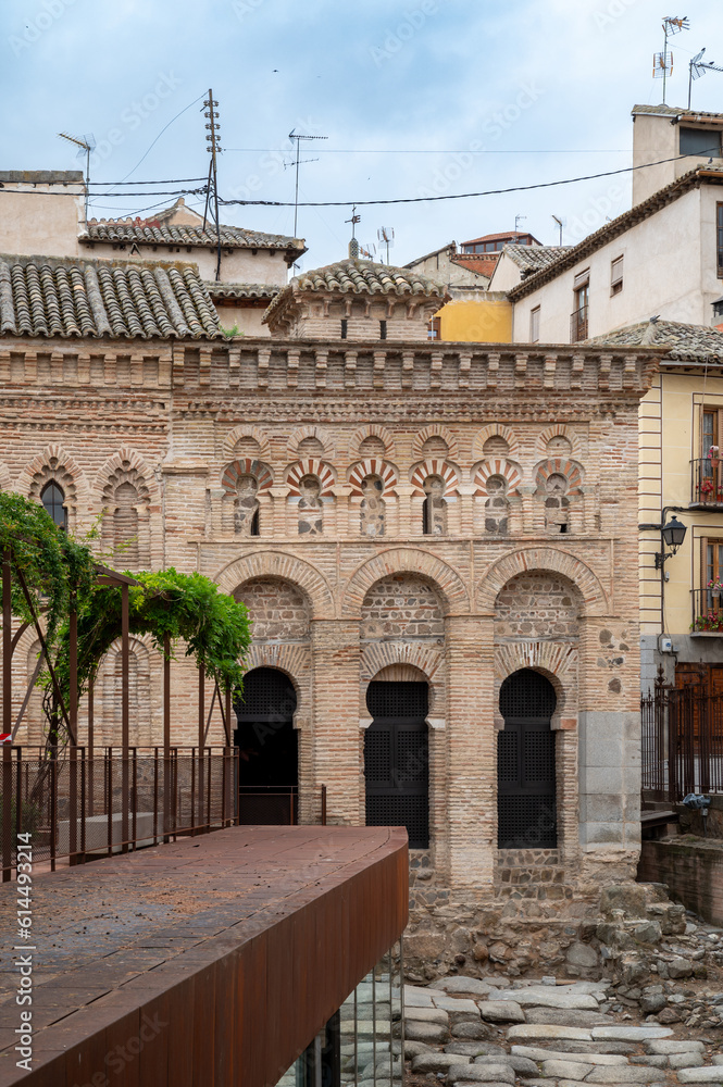 Facade of the Cristo de la Luz Mosque in Toledo (Spain)