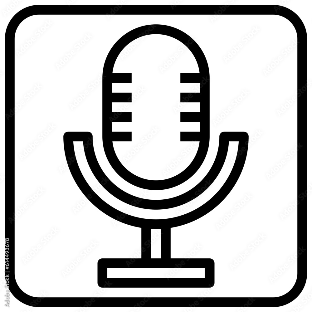 microphones line icon,linear,outline,graphic,illustration microphones line icon,linear,outline,graphic,illustration