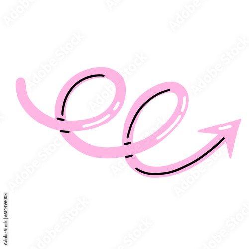 Pink Twisting Arrow