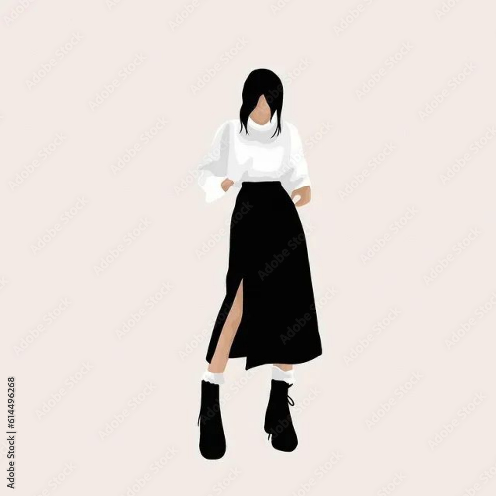 Yoing girls woman style fashiom illustration cartoon Yoing girls woman style fashiom illustration cartoon
