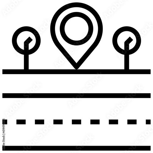 ROADSIDE line icon,linear,outline,graphic,illustration