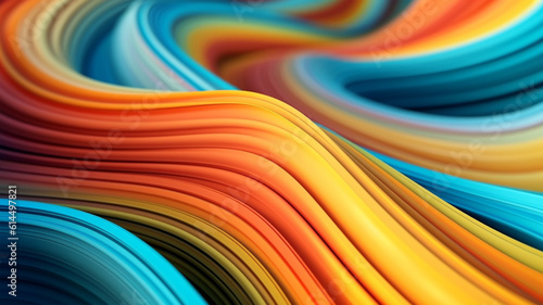 Abstract illustration, colored waves, lines and fancy images, wallpaper, poster, art